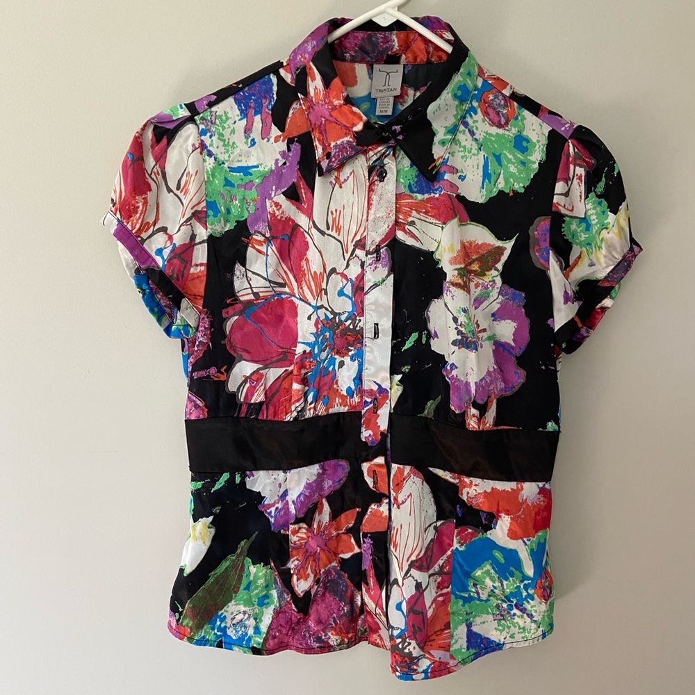 Colourful floral blouse